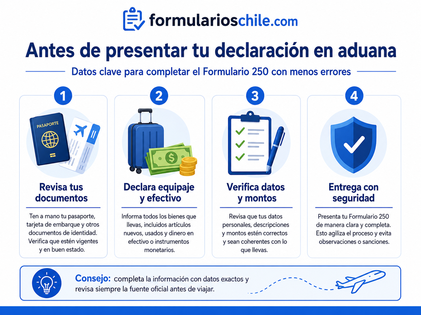 Cómo completar el formulario correctamente