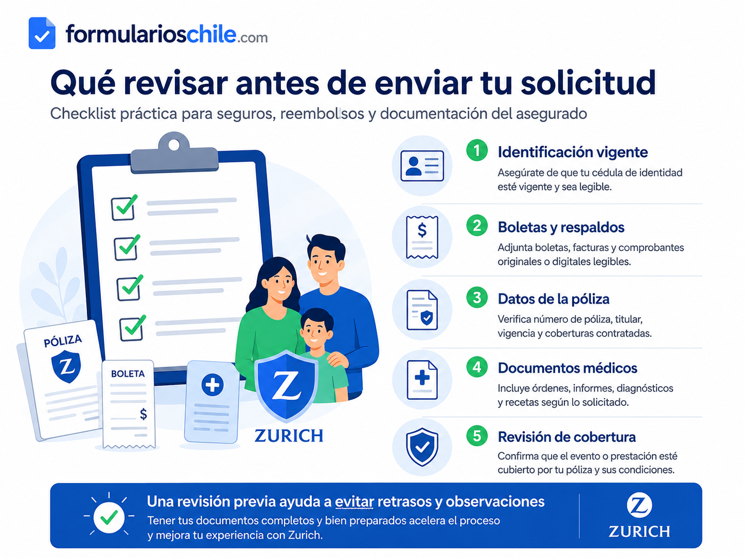 Requisitos generales antes de completar una solicitud